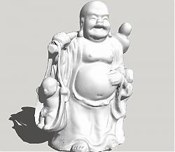 弥勒佛雕像工艺品SU模型