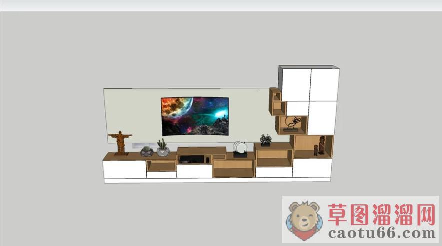 电视柜工艺品SU模型