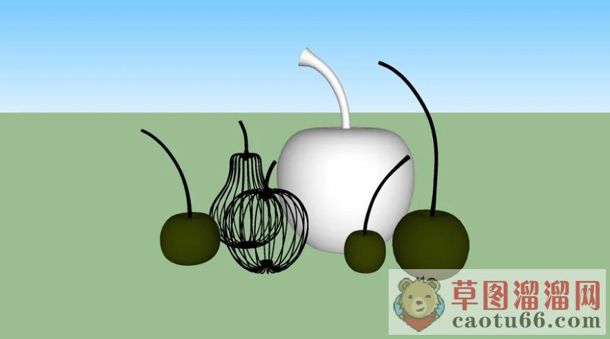 苹果装饰品SU模型