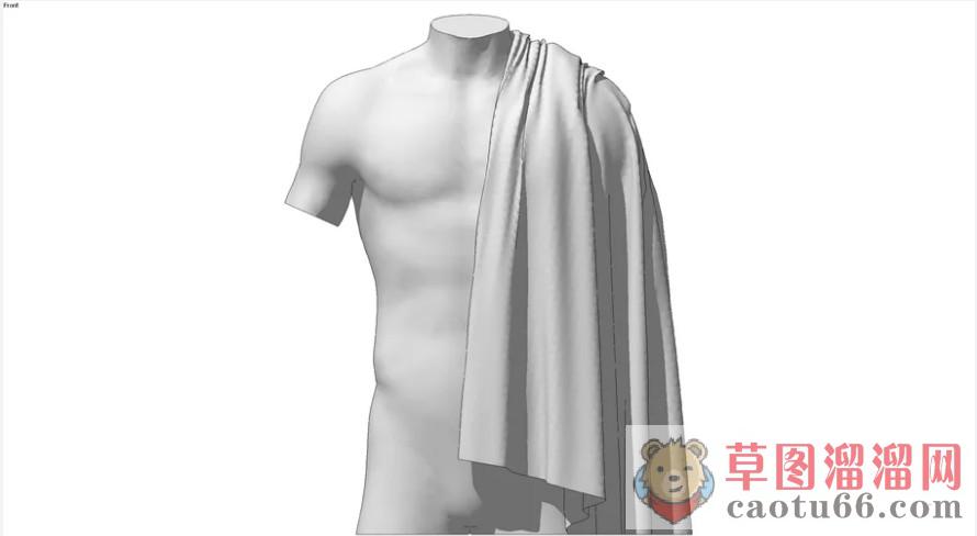 半身雕塑工艺品SU模型