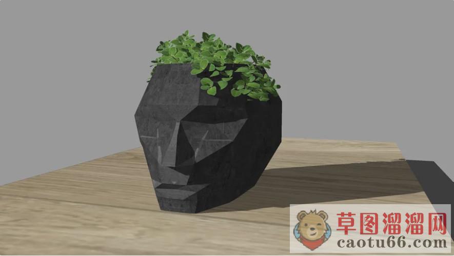 工艺品植物盆栽SU模型
