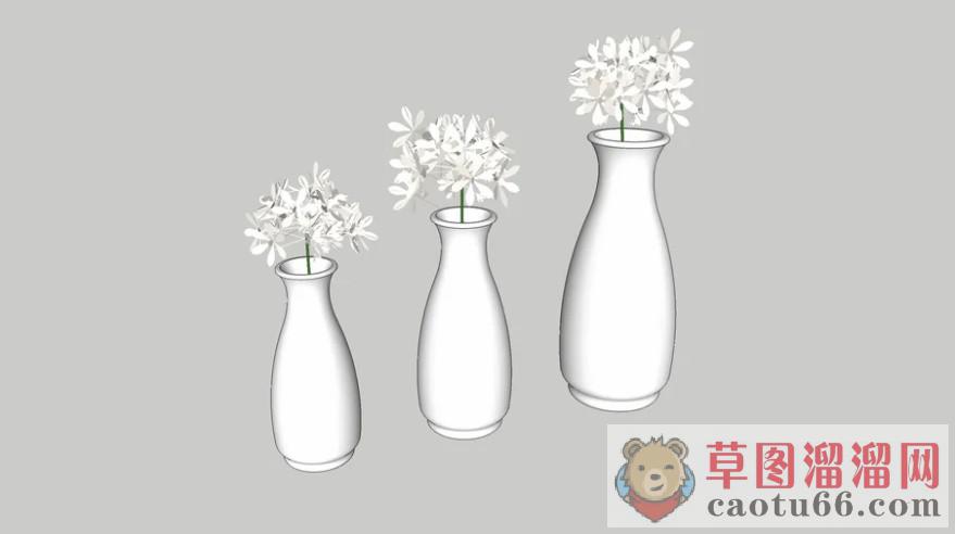 花瓶装饰SU模型