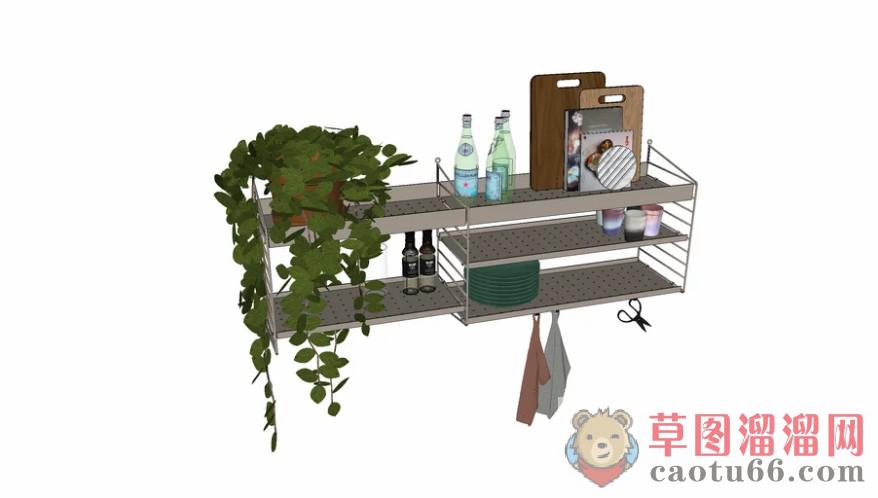 挂墙置物架SU模型