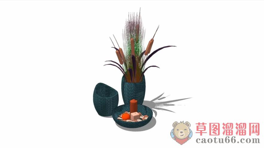 花瓶装饰品摆件SU模型