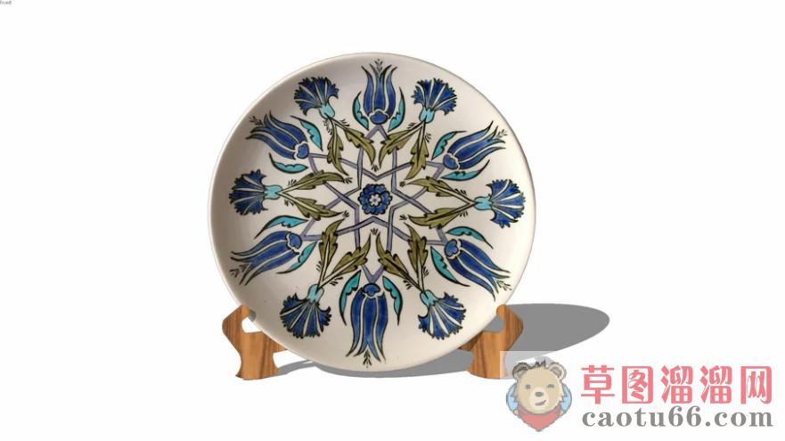 装饰品碟子摆件SU模型
