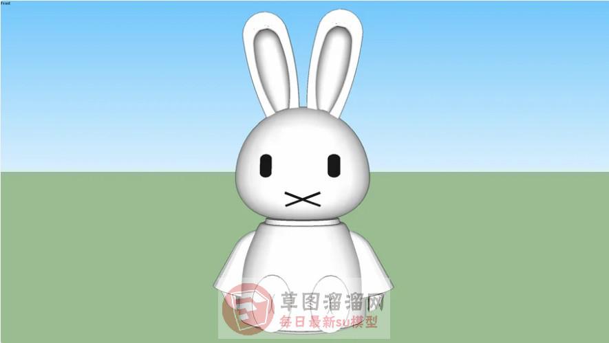 小兔子摆件布娃娃SU模型