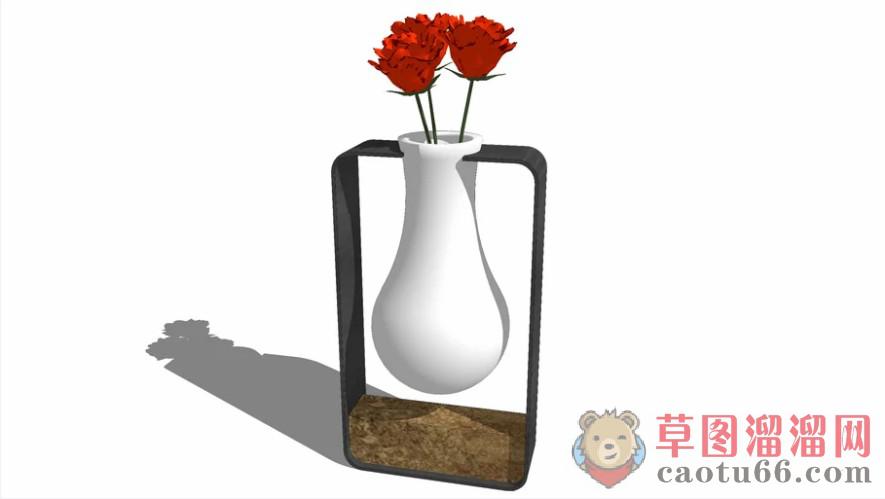 室内花瓶装饰摆件SU模型