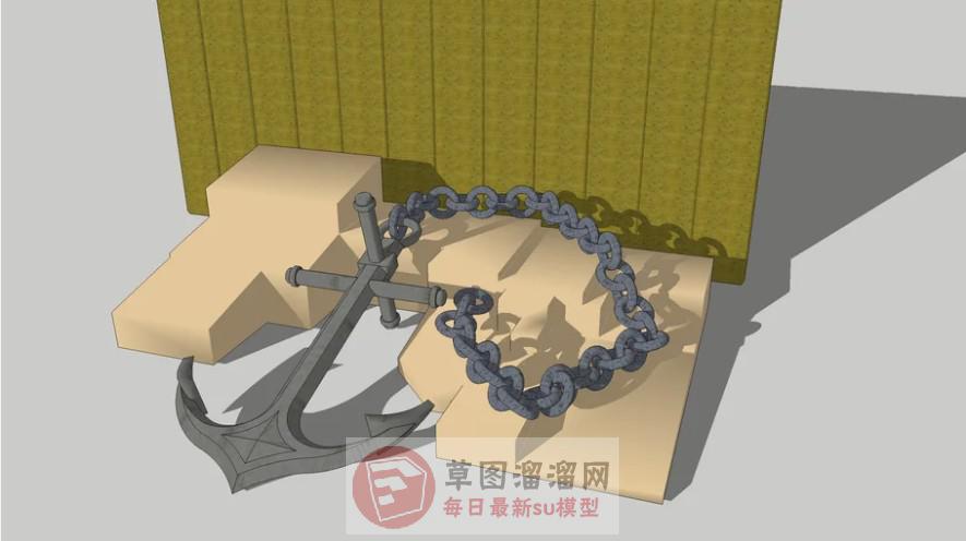 船锚装饰品SU模型