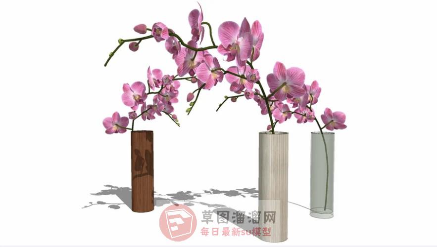 装饰花瓶插花SU模型