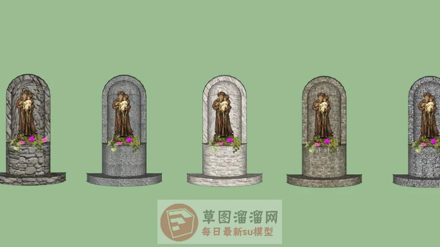 洞穴装饰雕像SU模型