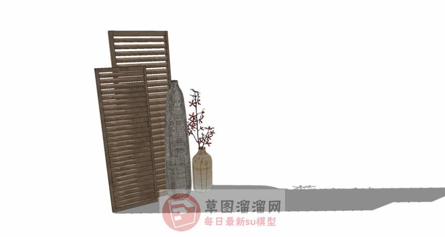 花瓶装饰品SU模型