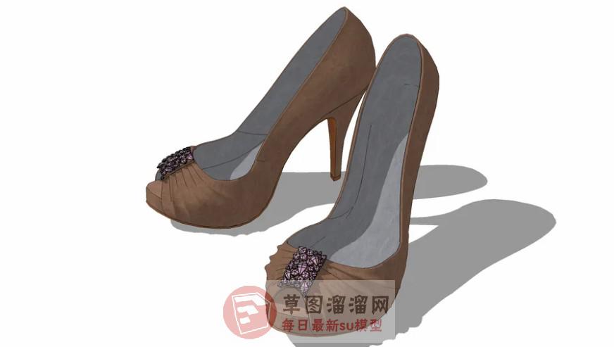 女鞋高跟鞋SU模型