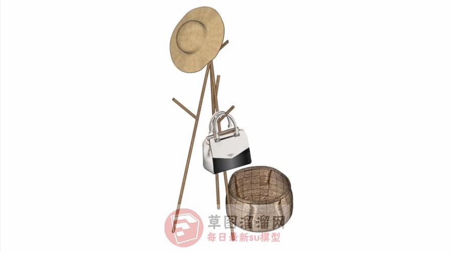 衣帽架SU模型