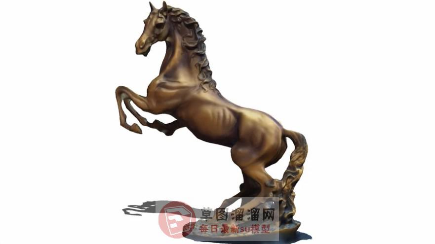 铜马工艺品雕塑SU模型