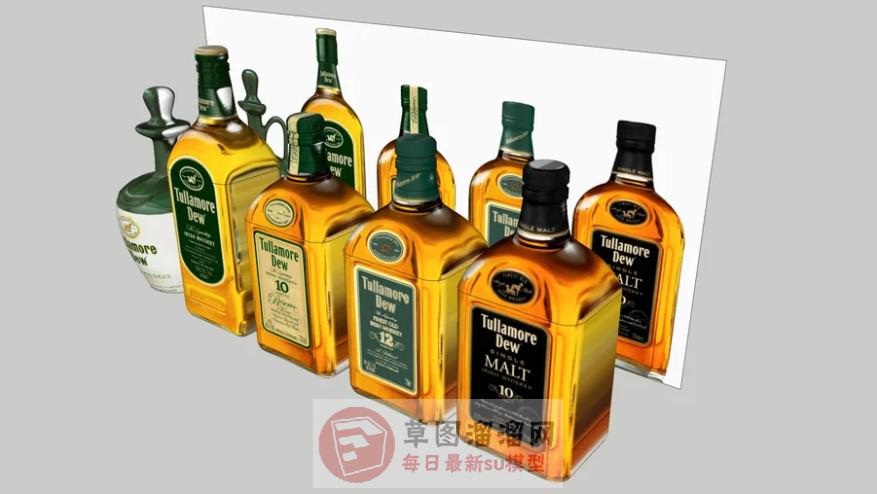 洋酒瓶子SU模型