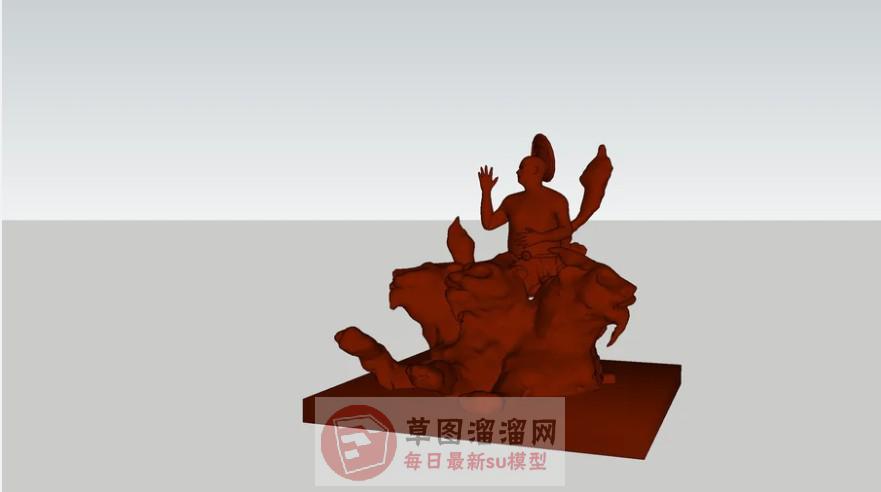 佛像雕塑工艺品SU模型