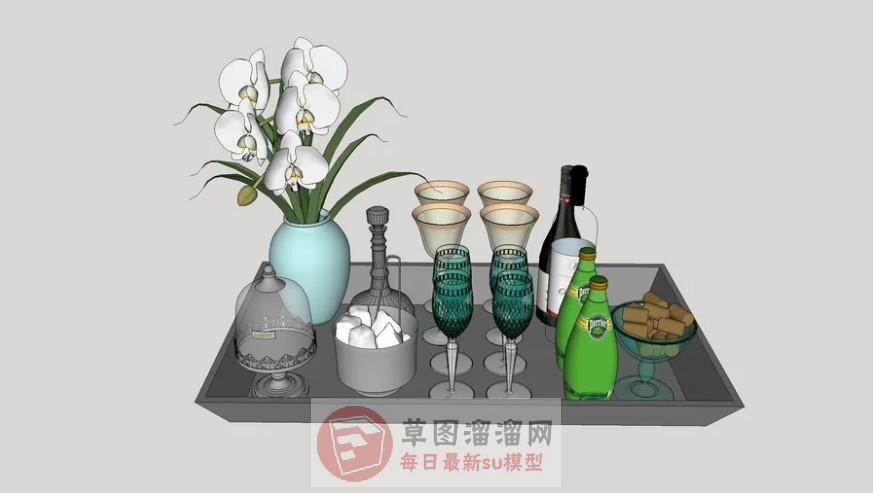 欧式装饰品花瓶SU模型