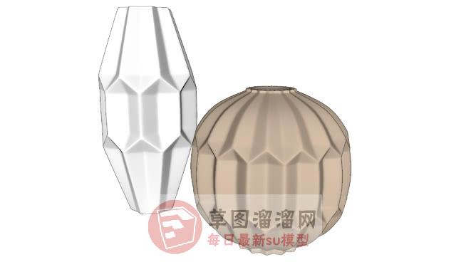 装饰小花瓶摆件SU模型