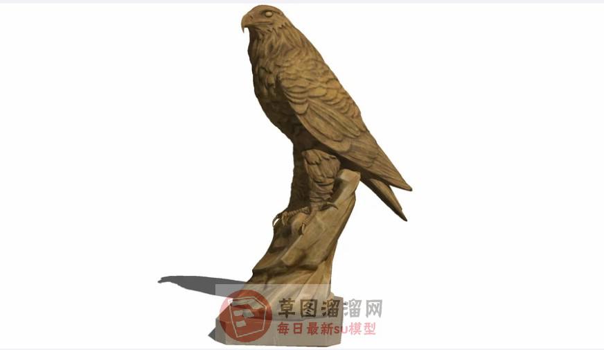 老鹰工艺品雕塑SU模型