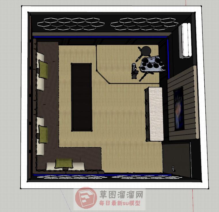 卡拉OK酒吧包厢SU模型