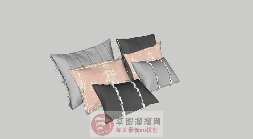 枕头靠枕SU模型