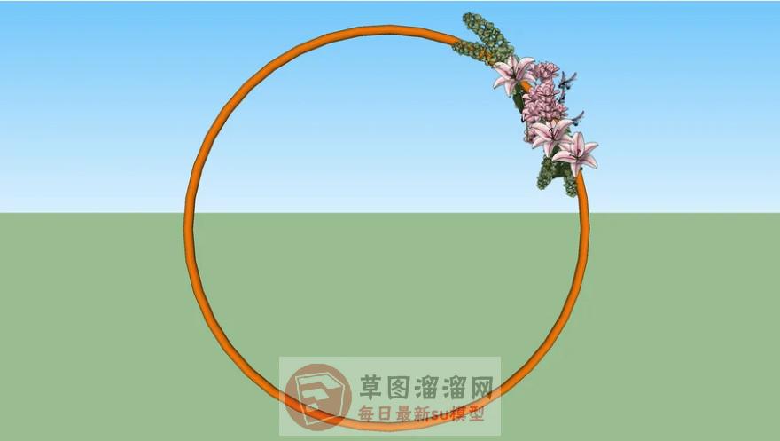 钢圈装饰花SU模型