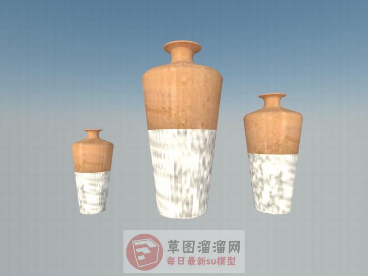 花瓶装饰品摆件SU模型
