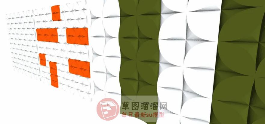 3D装饰墙板SU模型