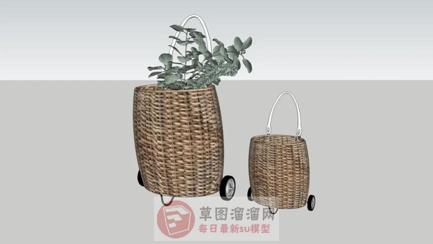 装饰植物花车SU模型