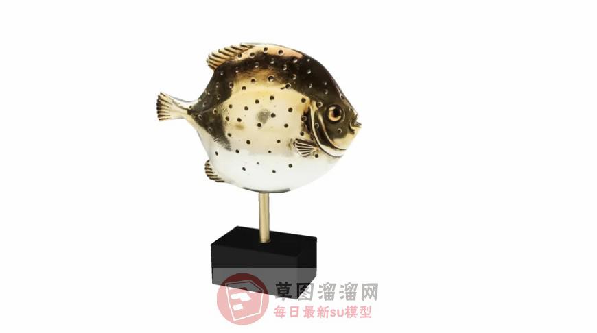 鱼工艺品摆件SU模型