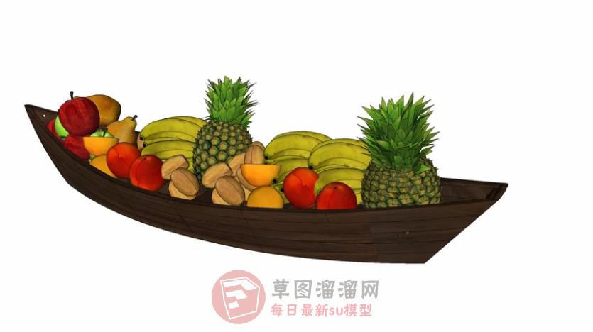果盘水果SU模型