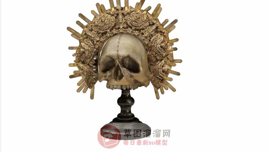 骷髅头装饰品SU模型