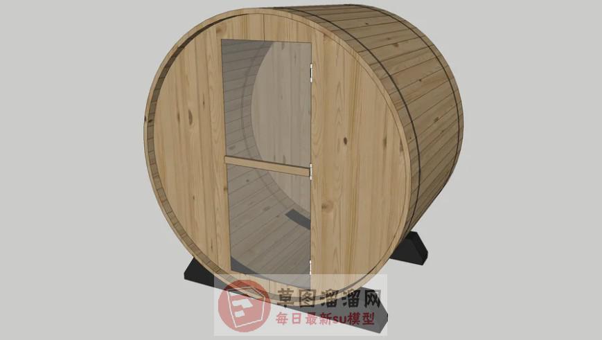 桑拿汗蒸桶SU模型