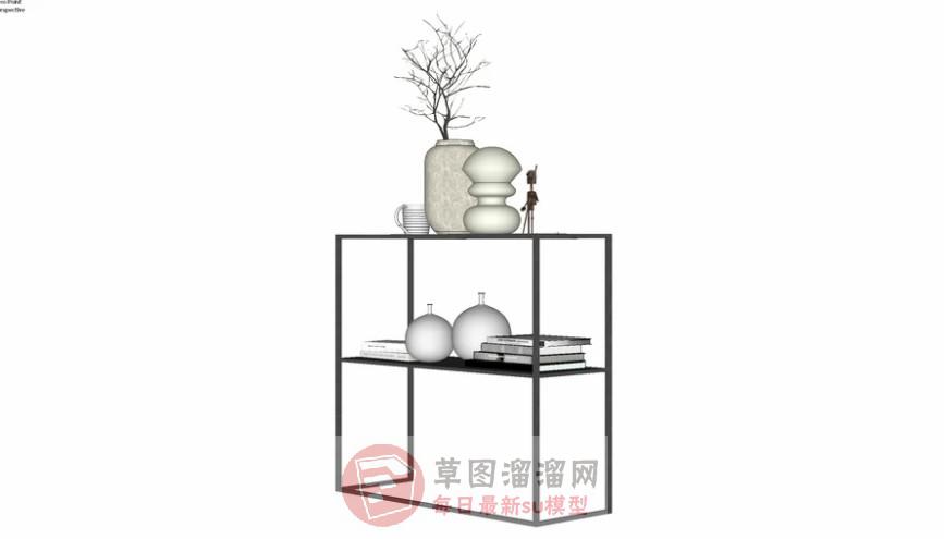 装饰柜工艺品花瓶SU模型