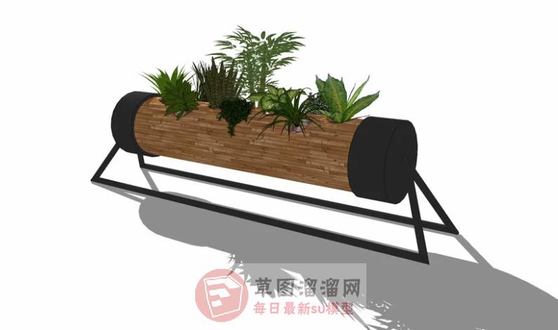 装饰花盆植物SU模型