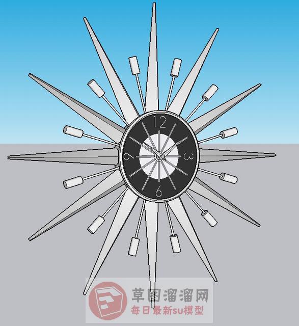 装饰挂钟时钟SU模型