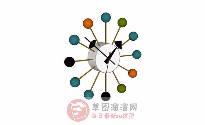 装饰时钟墙钟SU模型