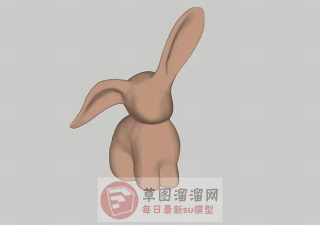 兔子工艺品摆件SU模型