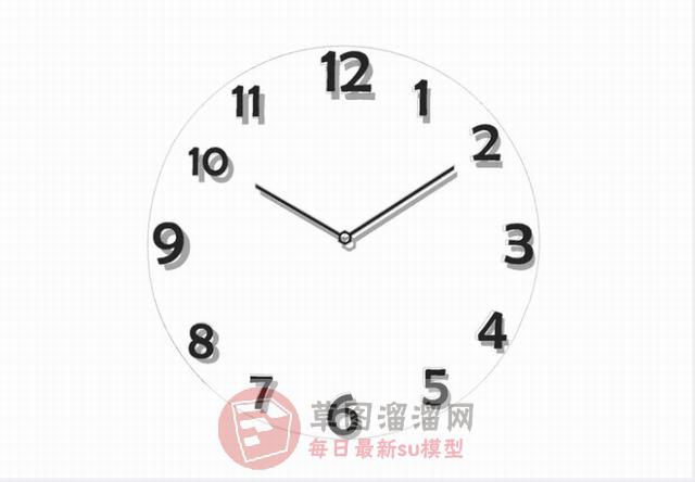 时钟装饰钟挂钟SU模型