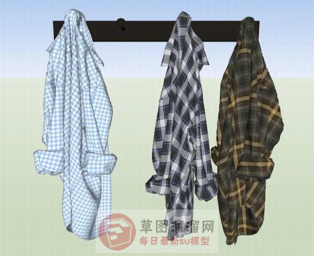 衣钩挂钩SU模型