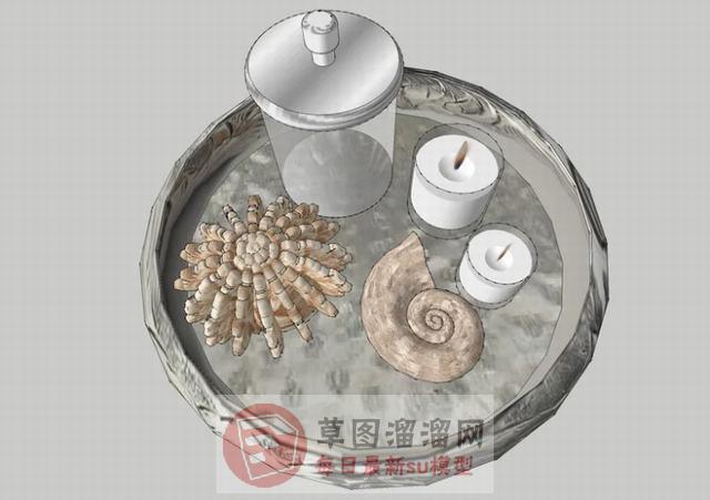 蜡烛螺号海星SU模型