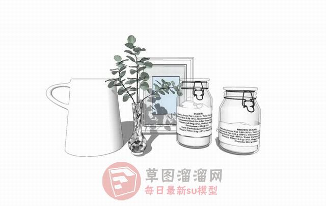 花瓶摆件装饰品SU模型