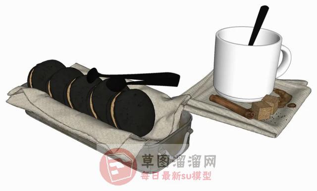 饼干早餐食物SU模型