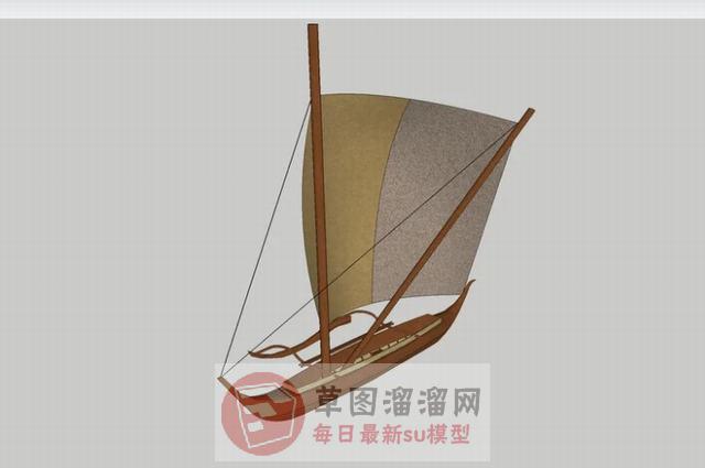 帆船工艺品SU模型