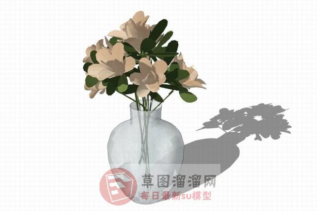 玻璃装饰花瓶SU模型