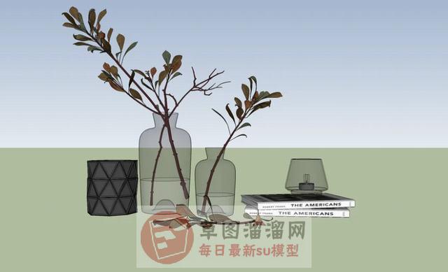 花瓶装饰物品SU模型