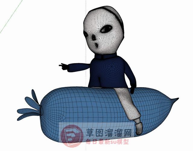 外星人骑罗布SU模型