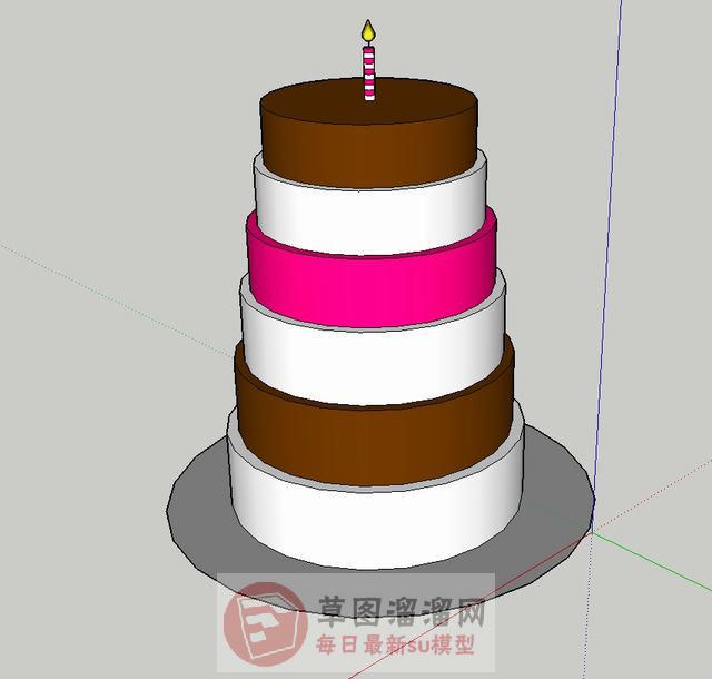 生日蛋糕SU模型