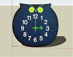 猫头鹰闹钟时钟SU模型 免费sketchup模型下载