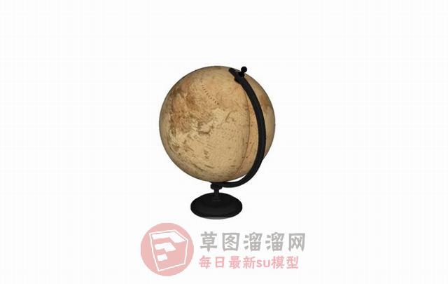 地球仪装饰品SU模型